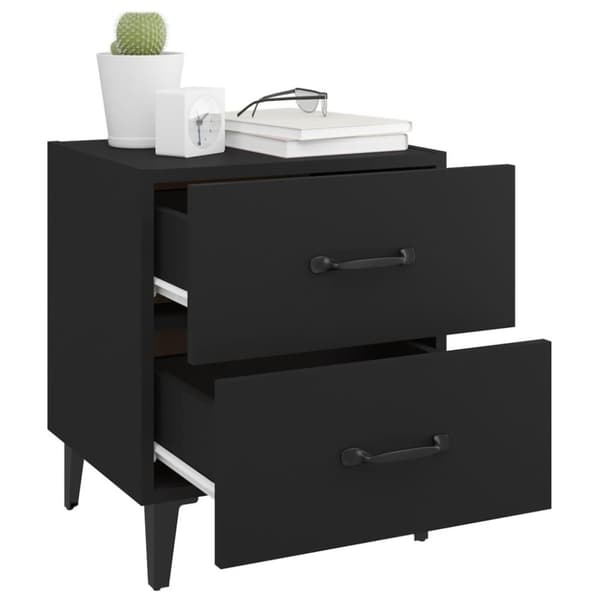 vidaXL Nattbord 2 stk svart 40x35x47,5 cm