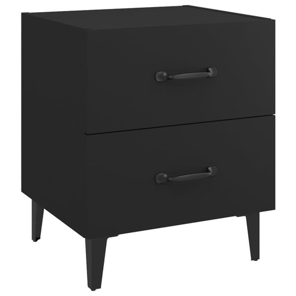 vidaXL Nattbord 2 stk svart 40x35x47,5 cm