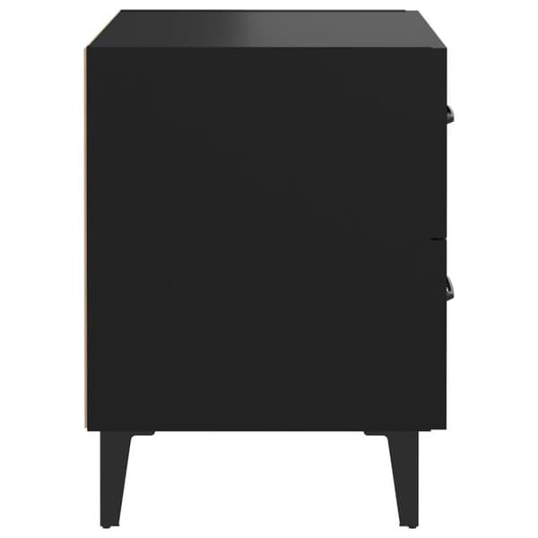 vidaXL Nattbord 2 stk svart 40x35x47,5 cm