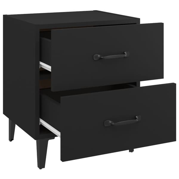 vidaXL Nattbord 2 stk svart 40x35x47,5 cm