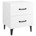 Miniatyrbilde 5 av 9: vidaXL Nattbord 2 stk hvit 40x35x47,5 cm