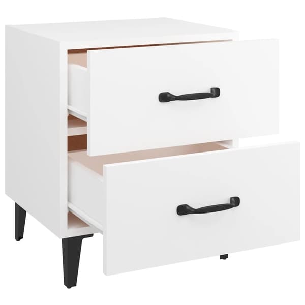 vidaXL Nattbord 2 stk hvit 40x35x47,5 cm