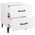 Miniatyrbilde 9 av 9: vidaXL Nattbord 2 stk hvit 40x35x47,5 cm