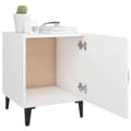 Miniatyrbild 9 av 9: vidaXL Sängbord vit konstruerat trä