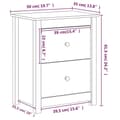 Miniatyrbilde 9 av 11: vidaXL Nattbord svart 50x35x61,5 cm heltre furu
