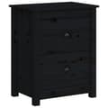 Miniatyrbilde 1 av 11: vidaXL Nattbord svart 50x35x61,5 cm heltre furu