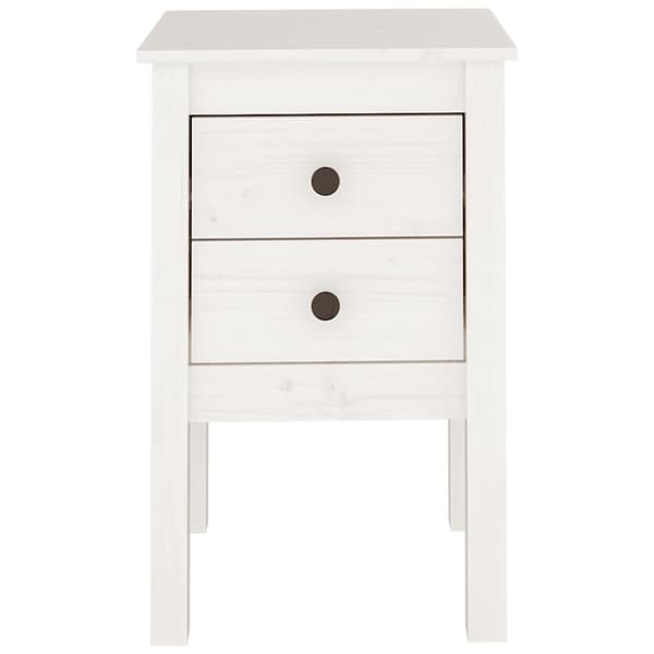vidaXL Nattbord hvit 40x35x61,5 cm heltre furu