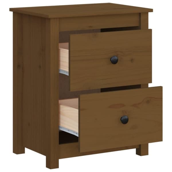 vidaXL Nattbord honningbrun 50x35x61,5 cm heltre furu