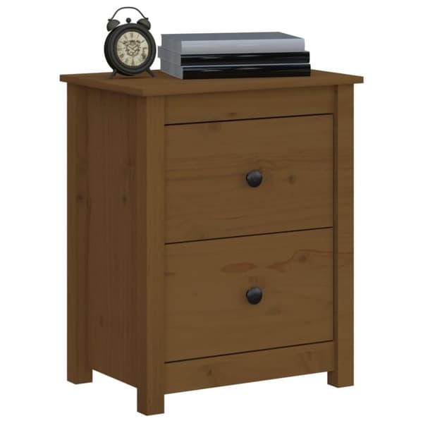 vidaXL Nattbord honningbrun 50x35x61,5 cm heltre furu