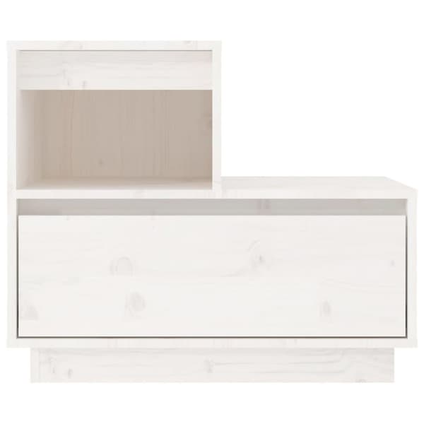 vidaXL Nattbord hvit 60x34x51 cm heltre furu