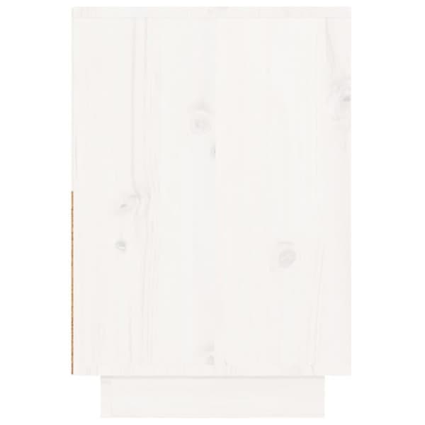 vidaXL Nattbord hvit 60x34x51 cm heltre furu
