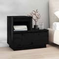 Miniatyrbilde 4 av 11: vidaXL Nattbord 2 stk svart 60x34x51 cm heltre furu