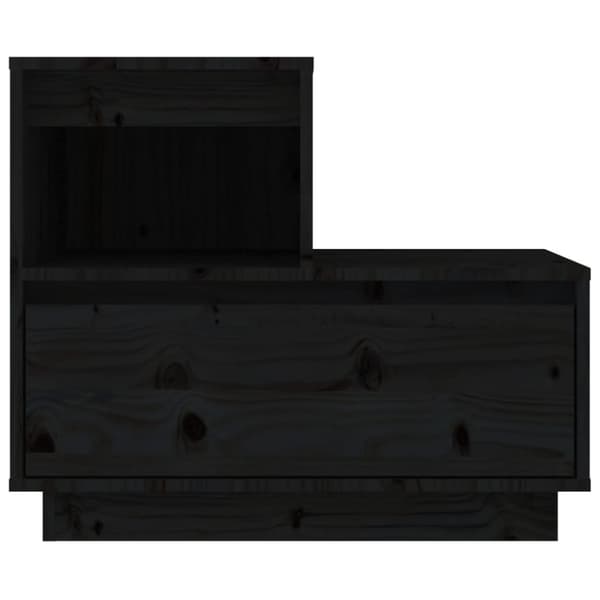 vidaXL Nattbord 2 stk svart 60x34x51 cm heltre furu