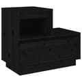 Miniatyrbilde 7 av 11: vidaXL Nattbord 2 stk svart 60x34x51 cm heltre furu