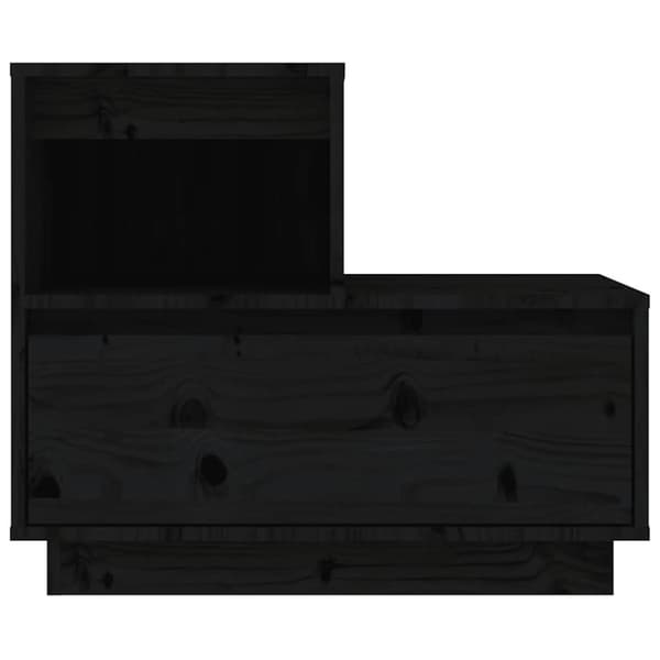 vidaXL Nattbord 2 stk svart 60x34x51 cm heltre furu