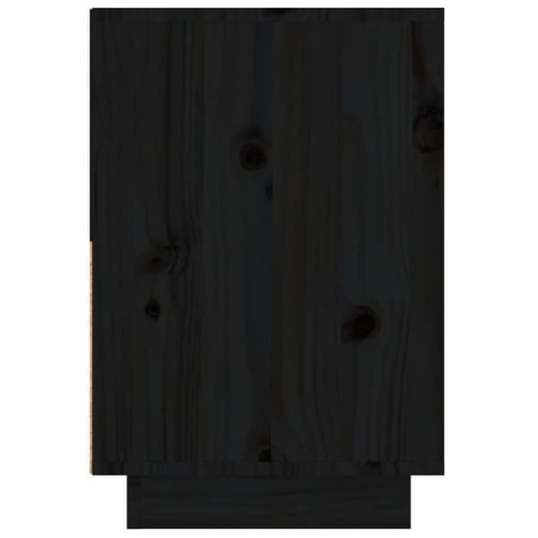 vidaXL Nattbord 2 stk svart 60x34x51 cm heltre furu