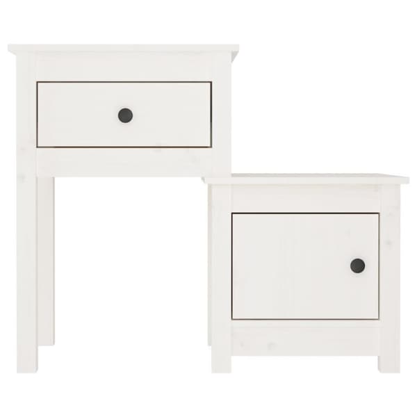 vidaXL Nattbord 79,5x38x65,5 heltre furu