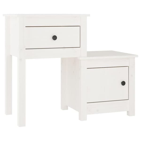 vidaXL Nattbord 79,5x38x65,5 heltre furu