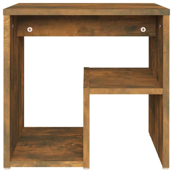 vidaXL Nattbord røkt eik 40x30x40 cm konstruert tre