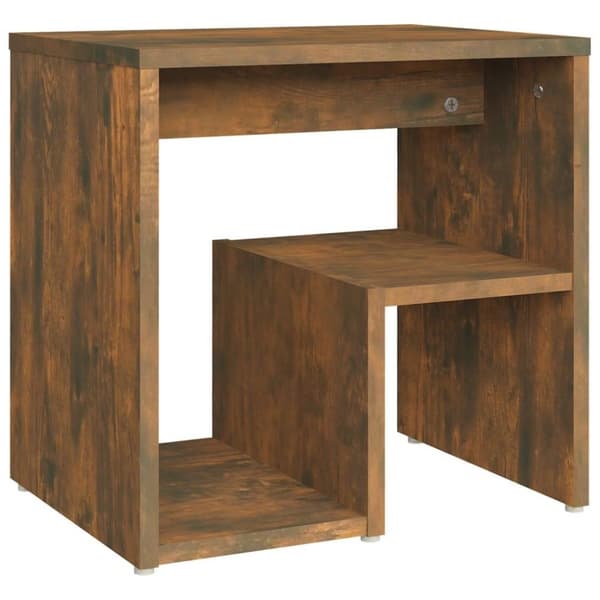 vidaXL Nattbord røkt eik 40x30x40 cm konstruert tre
