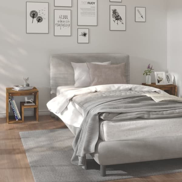 vidaXL Nattbord 2 stk røkt eik 40x30x40 cm konstruert tre