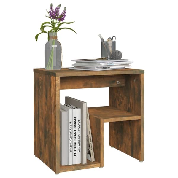 vidaXL Nattbord 2 stk røkt eik 40x30x40 cm konstruert tre
