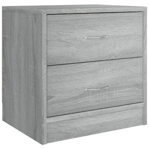 vidaXL Nattbord 2 stk grå sonoma 40x30x40 cm konstruert tre