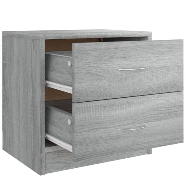 vidaXL Nattbord 2 stk grå sonoma 40x30x40 cm konstruert tre