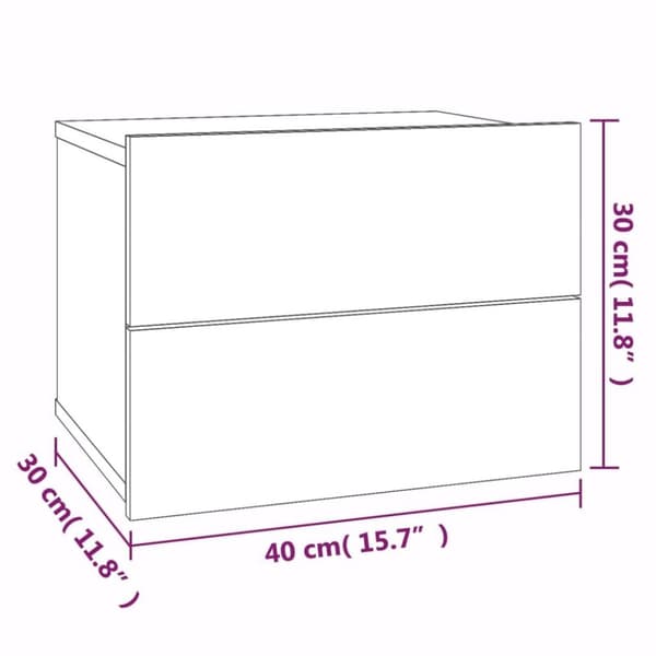 vidaXL Nattbord røkt eik 40x30x30 cm konstruert tre