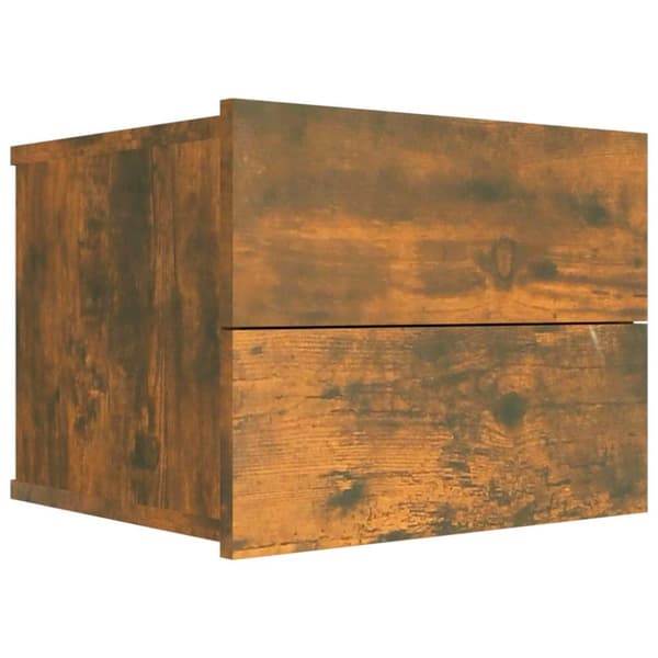 vidaXL Sängbord rökfärgad ek 40x30x30 cm konstruerat trä