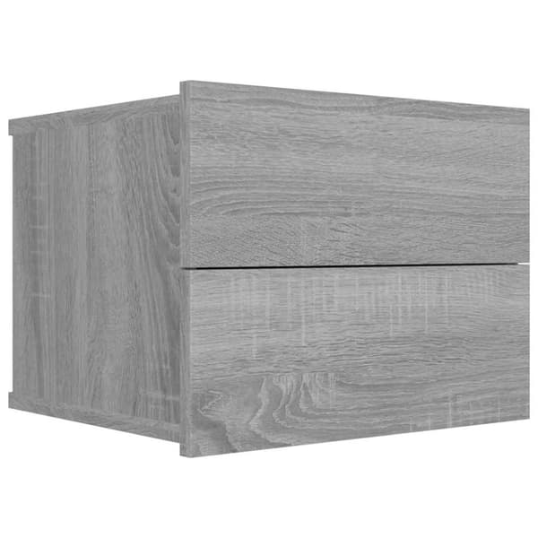 vidaXL Nattbord 2 stk grå sonoma 40x30x30 cm konstruert tre