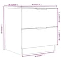 Miniatyrbilde 9 av 11: vidaXL Nattbord 2 stk brun eik konstruert tre