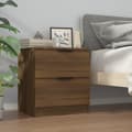 Miniatyrbild 9 av 10: vidaXL Sängbord brun ek konstruerat trä
