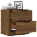 Miniatyrbild 10 av 10: vidaXL Sängbord brun ek konstruerat trä