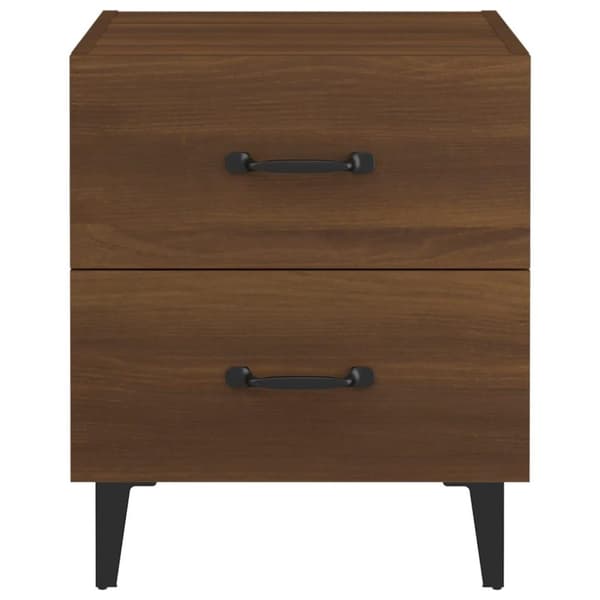 vidaXL Sängbord 2 st brun ek 40x35x47,5 cm