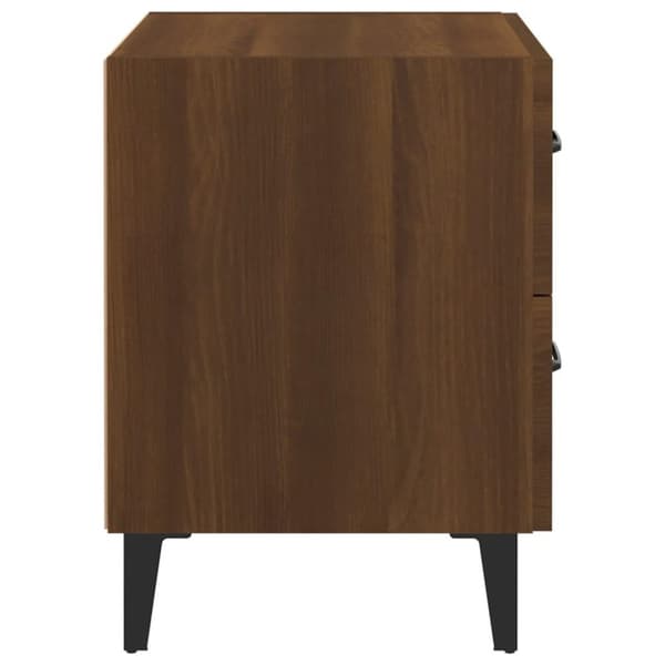 vidaXL Sängbord 2 st brun ek 40x35x47,5 cm