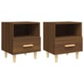 Miniatyrbilde 2 av 9: vidaXL Nattbord 2 stk brun eik 40x35x47 cm