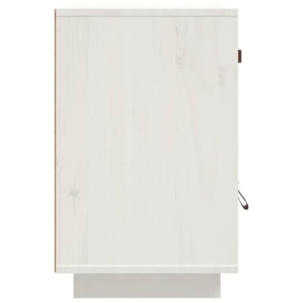 vidaXL Nattbord hvit 40x34x55 cm heltre furu
