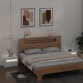 Miniatyrbilde 10 av 11: vidaXL Nattbord med LED 2 stk hvit 60x35x40 cm