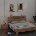 Miniatyrbilde 9 av 11: vidaXL Nattbord med LED 2 stk sonoma eik 60x35x40 cm