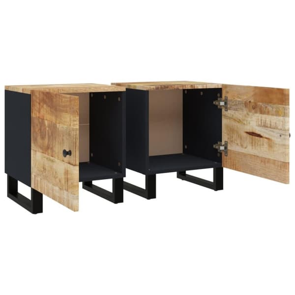 vidaXL Nattbord 2 stk 40x33x46 cm heltre mango