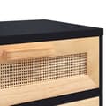 Miniatyrbilde 6 av 9: vidaXL Nattbord svart heltre furu og naturrotting