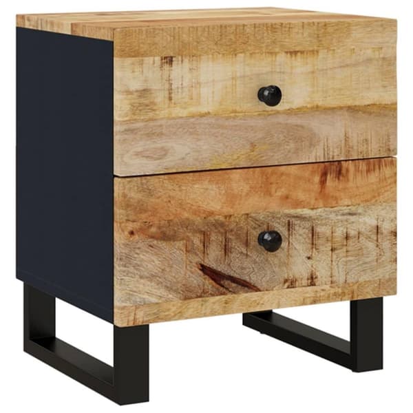 vidaXL sengeborde 2 stk. 40x33x46 cm massivt mangotræ