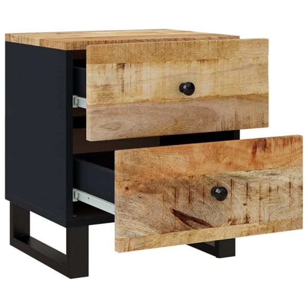 vidaXL sengeborde 2 stk. 40x33x46 cm massivt mangotræ