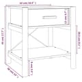 Miniatyrbilde 9 av 9: vidaXL Nattbord 2 stk hvit 42x38x45 cm konstruert tre