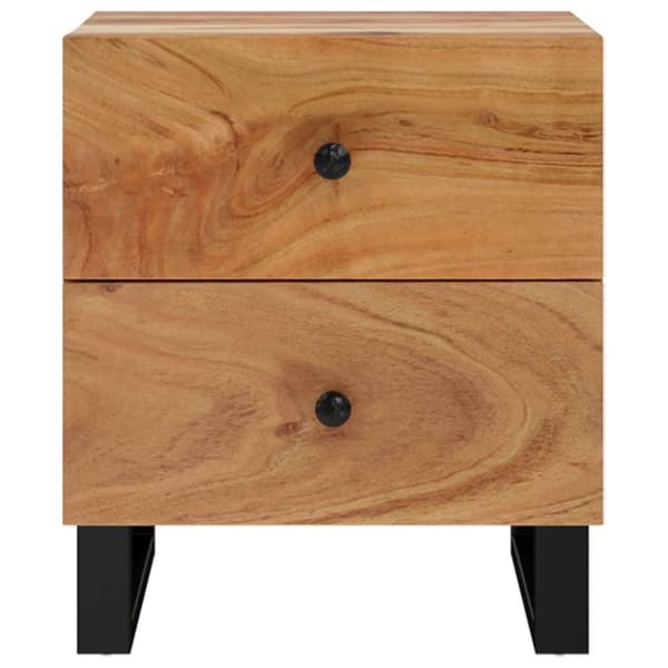 vidaXL Yöpöydät 2 kpl 40x33x46 cm täysi akaasiapuu