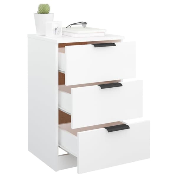 vidaXL sengeborde 2 stk. 40x36x65 cm hvid
