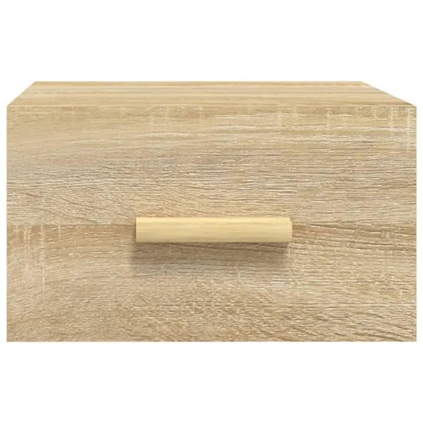 vidaXL væghængte sengeborde 2 stk. 35x35x20 cm sonoma-eg