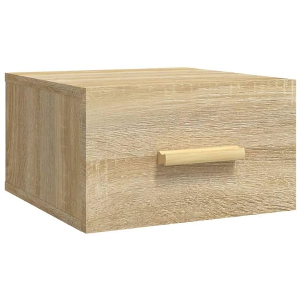 vidaXL væghængte sengeborde 2 stk. 35x35x20 cm sonoma-eg