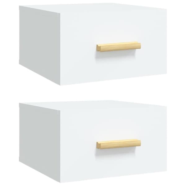 vidaXL væghængte sengeborde 2 stk. 35x35x20 cm hvid